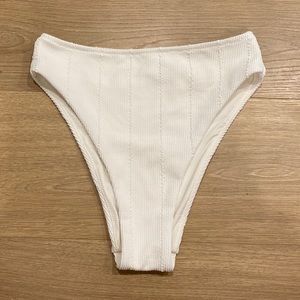 Aerie high cut cheeky white bikini bottoms